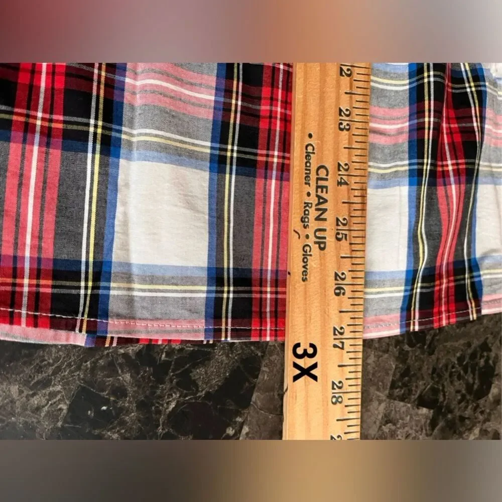 NWT J. Crew Women’s Holiday Tartan Plaid Button Down Shirt Size 2X